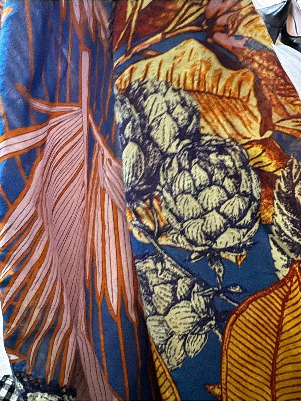 Maaji Abstract Printed Blouse in Blue & Orange